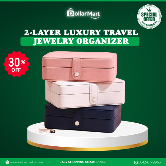 2-Layer Luxury Travel Jewelry Organizer