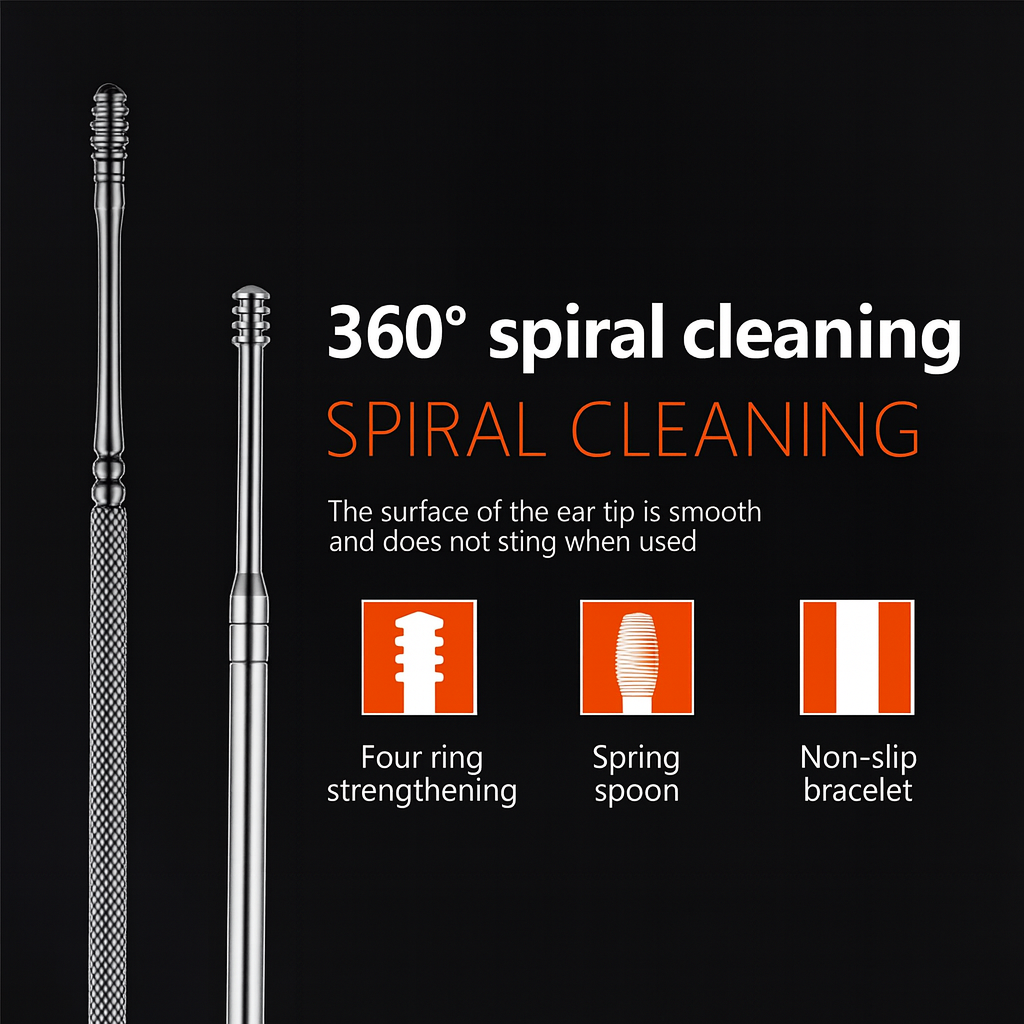 Stainless Steel Ear Wax Cleaner Set