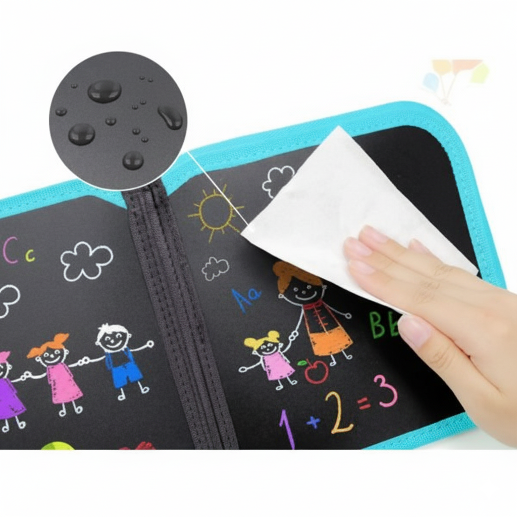 Kids Reusable Doodle Drawing Book with 12 Color Pens