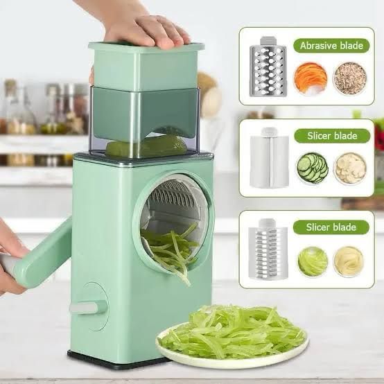 Multi-Functional 3-in-1 Rotary Vegetable Cutter