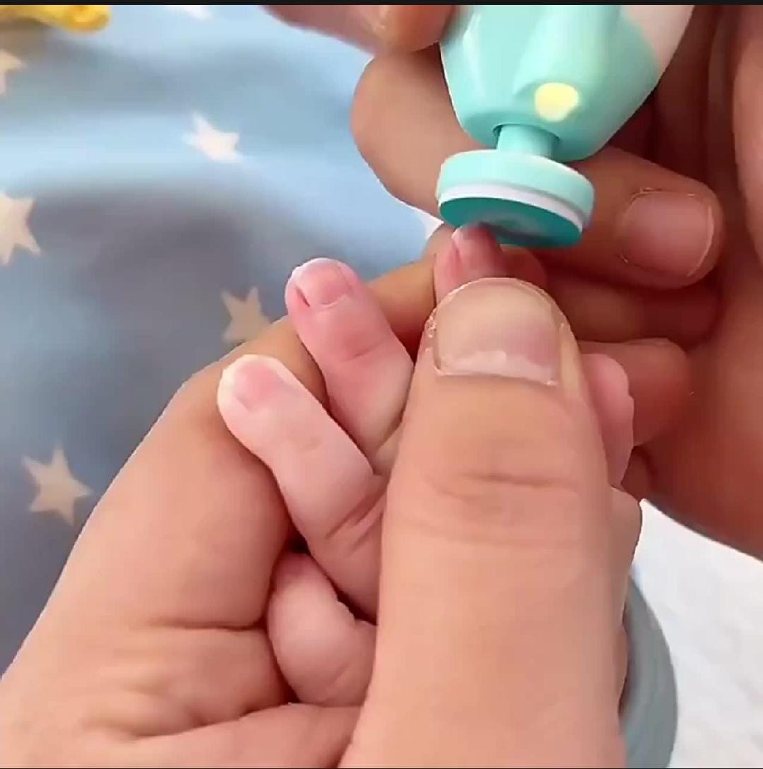 Electric Baby Nail Trimmer Kit (with 6 Grinding Heads)