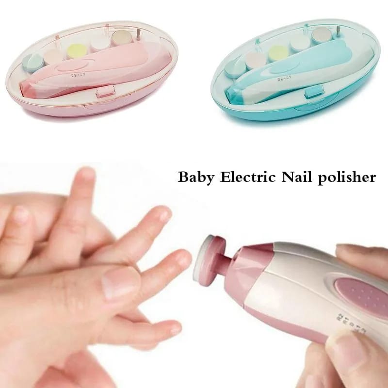 Electric Baby Nail Trimmer Kit (with 6 Grinding Heads)
