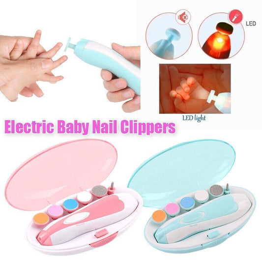 Electric Baby Nail Trimmer Kit (with 6 Grinding Heads)