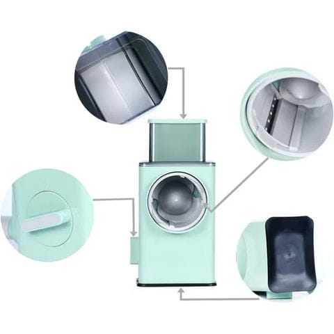 Multi-Functional 3-in-1 Rotary Vegetable Cutter