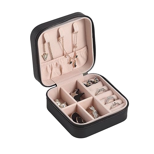 Portable PU Leather Jewelry Organizer Box