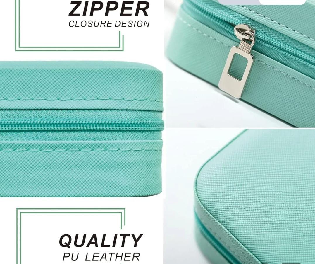 Portable PU Leather Jewelry Organizer Box