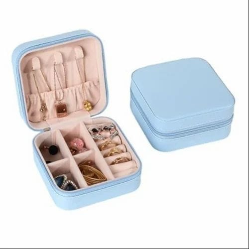 Portable PU Leather Jewelry Organizer Box