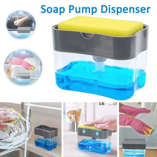 2 In 1 Soap Pump Dispenser with Sponge