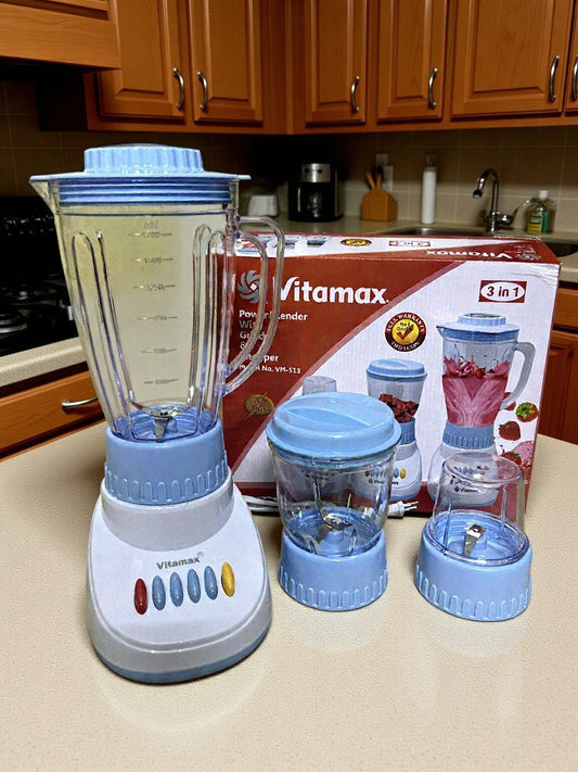 Vitamax 3 in 1 power Blender with Grinder and Chopper With 2.5 Year Warranty