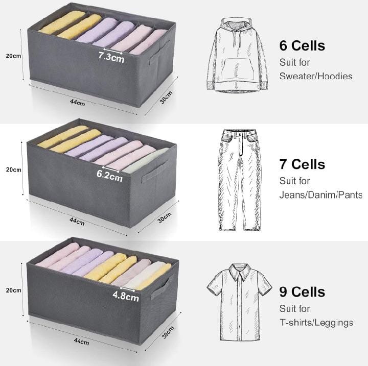 3-in-1 Foldable Clothes Organizer Box