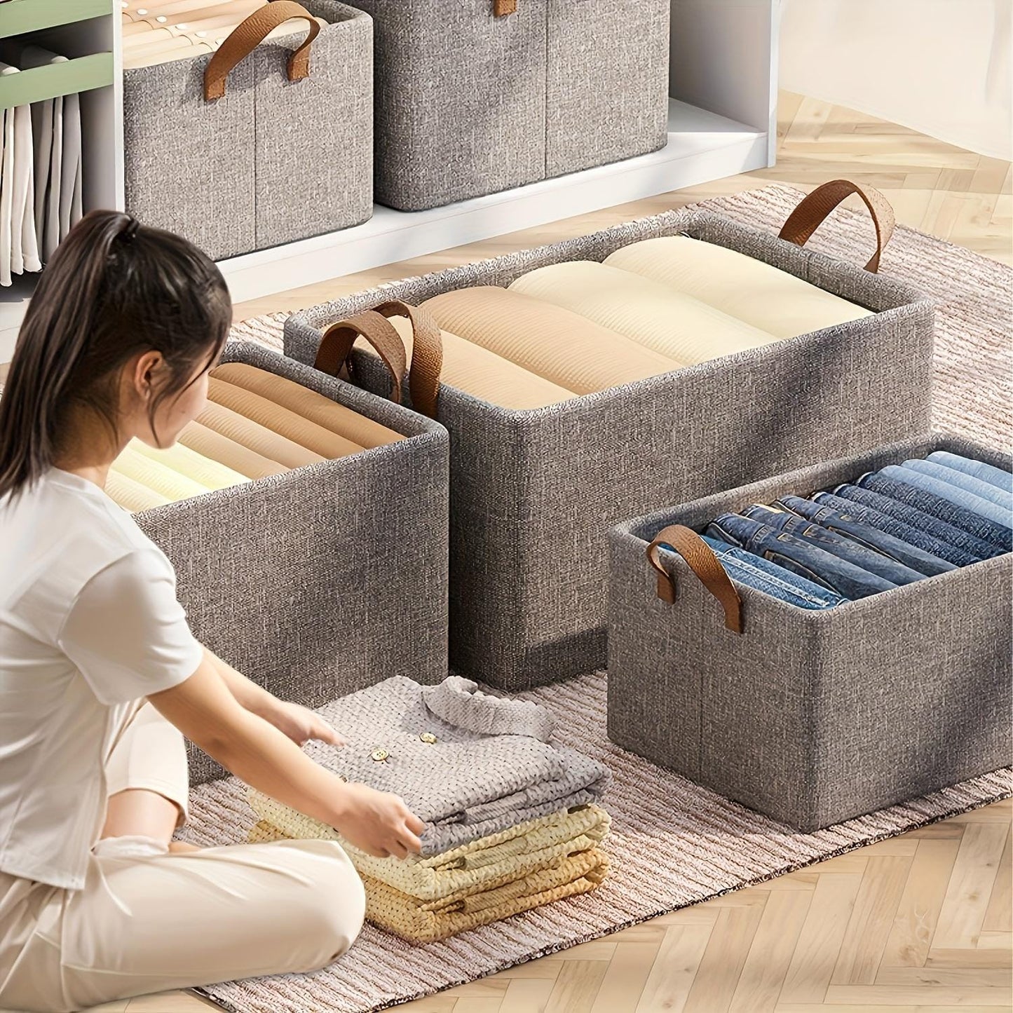 3-in-1 Foldable Clothes Organizer Box