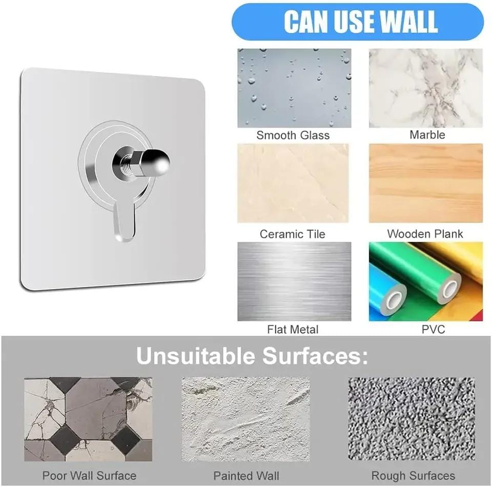 Punch Screw Sticker Hook (Punch-Free Wall Mount)