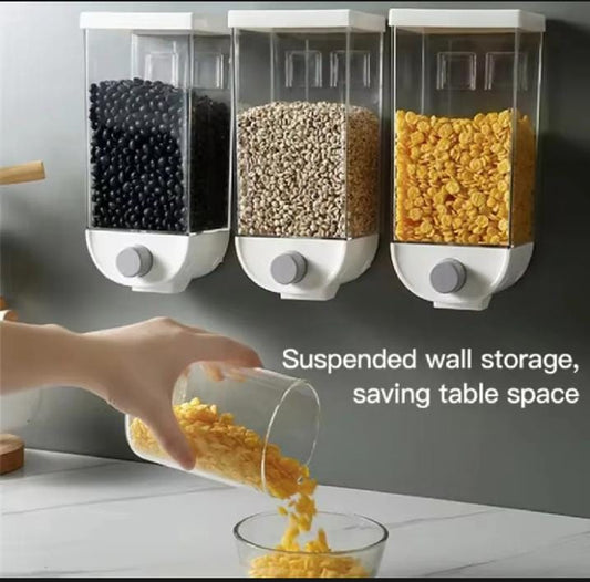 Wall Mounted Punch Free Rice And Cereal Dispenser