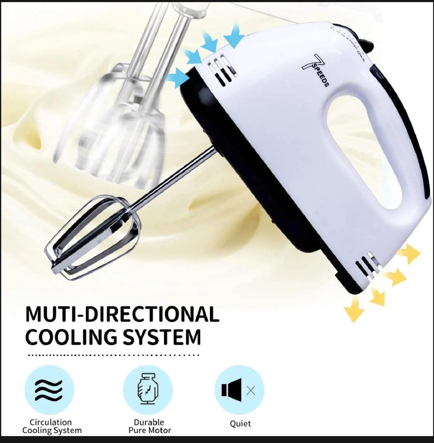 7-Speed Electric Hand Mixer & Beater
