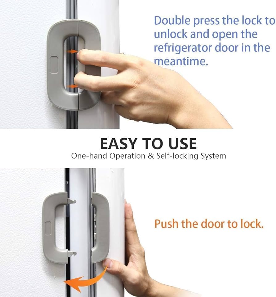 Child Safety Lock for Refrigerator, Cabinets & Doors
