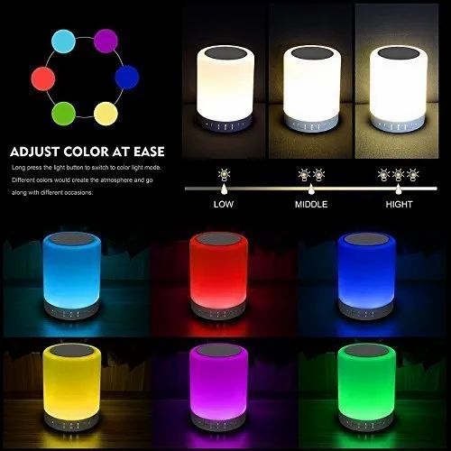 Bluetooth LED Lamp Speaker 7 Color Touch Light