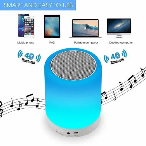 Bluetooth LED Lamp Speaker 7 Color Touch Light
