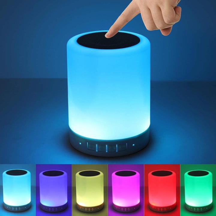 Bluetooth LED Lamp Speaker 7 Color Touch Light