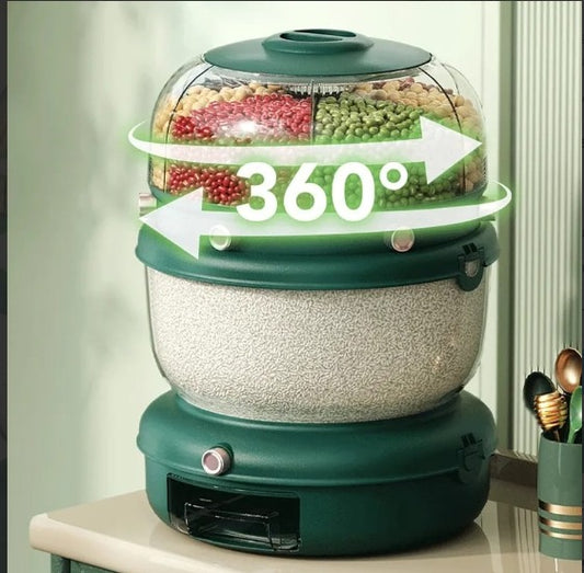 9KG Double Layer 360° Rotating Grain Dispenser