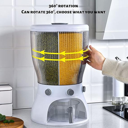 4 Partition Rotating Cereal Dispenser