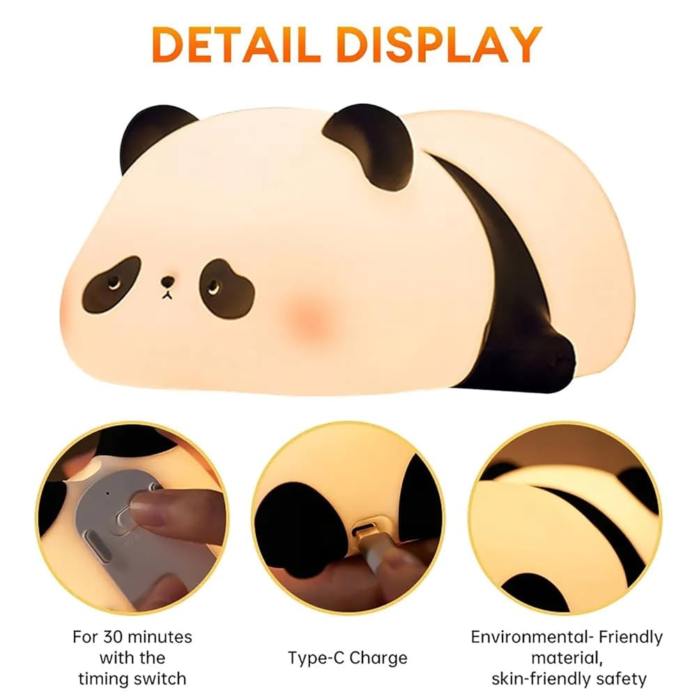 Panda Silicone Night Light with Music & Timer