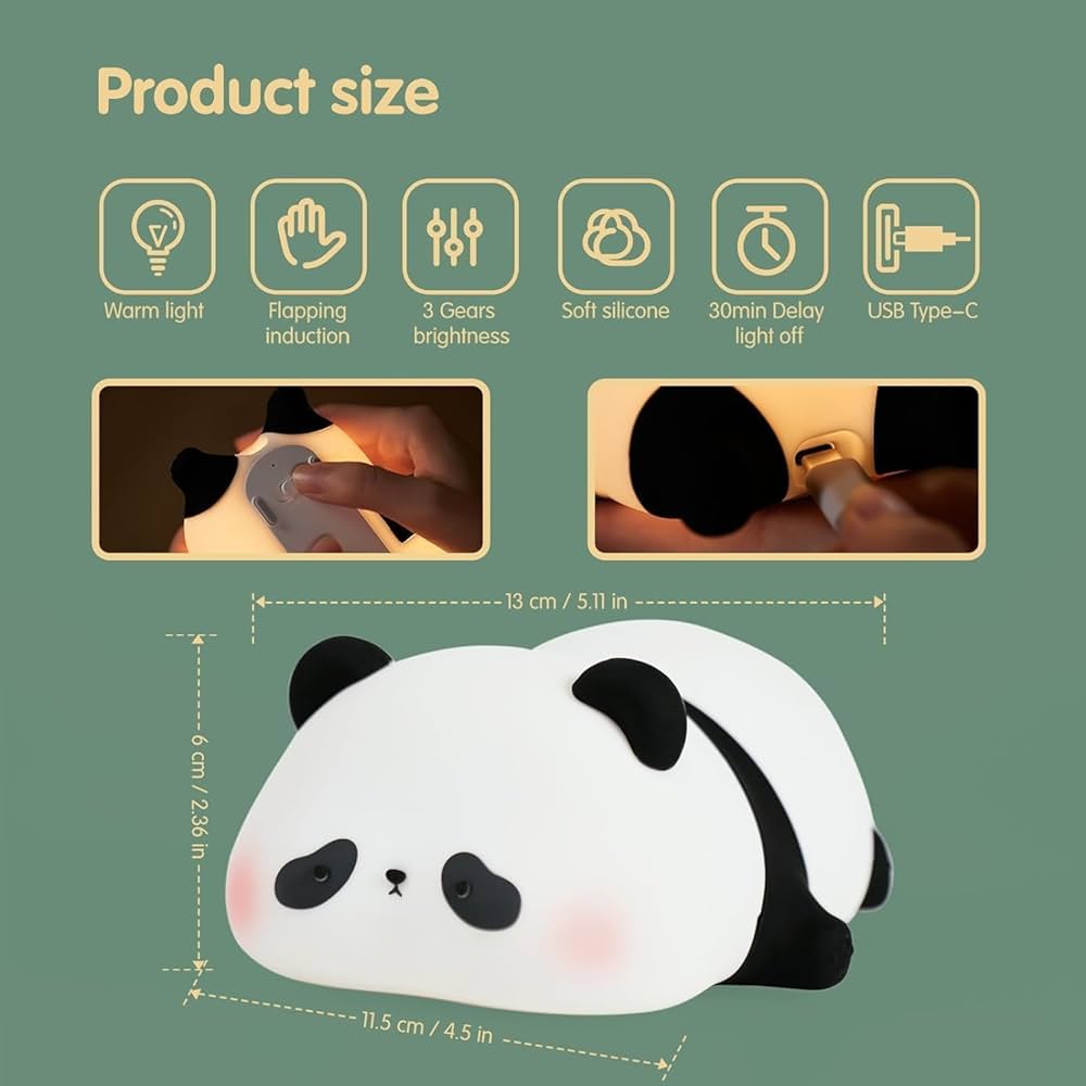 Panda Silicone Night Light with Music & Timer