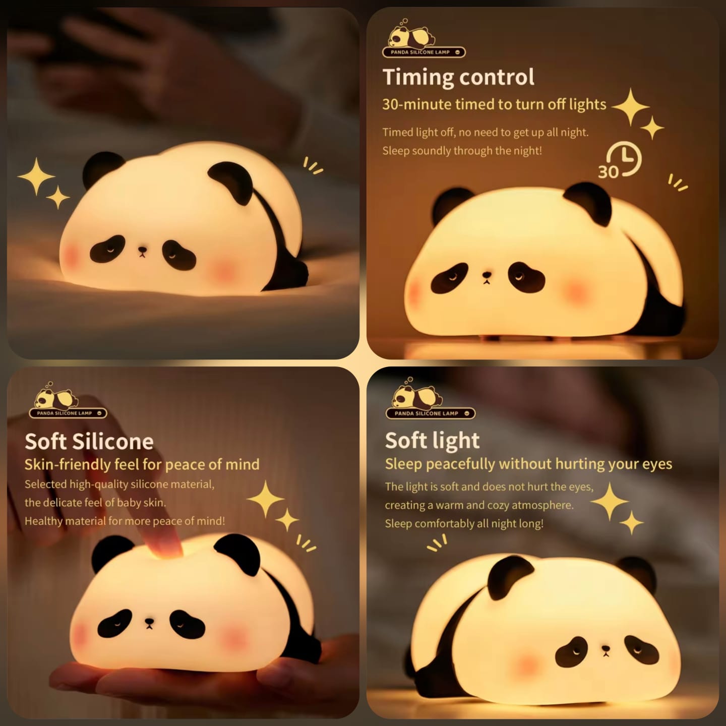Panda Silicone Night Light with Music & Timer