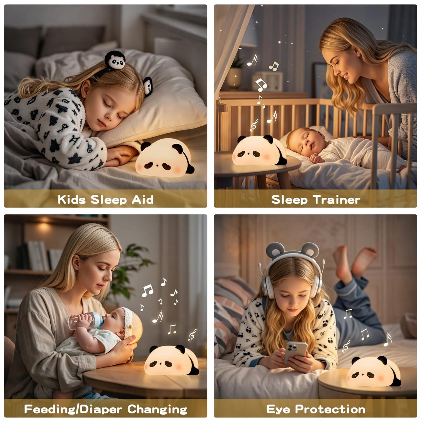Panda Silicone Night Light with Music & Timer