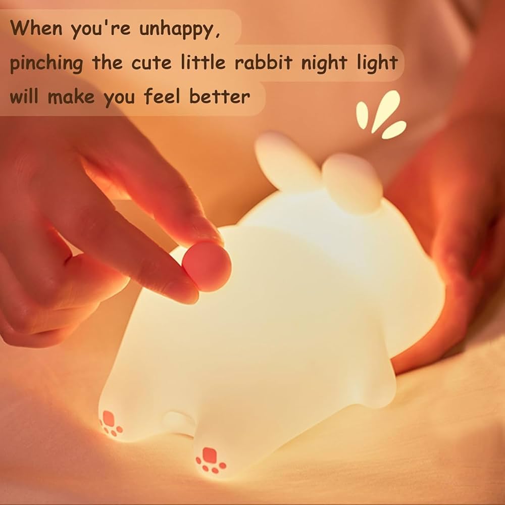 Rabbit Silicone Night Light with Music & Timer