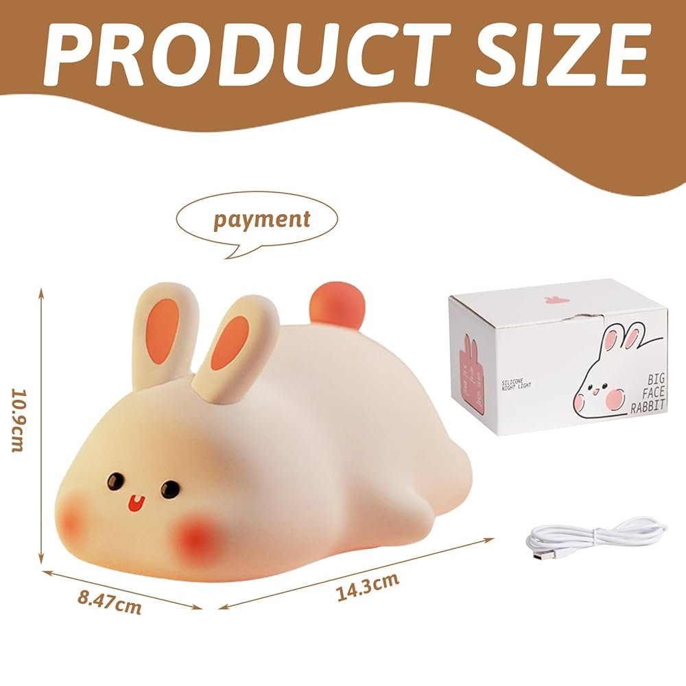 Rabbit Silicone Night Light with Music & Timer