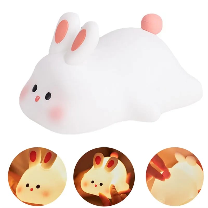 Rabbit Silicone Night Light with Music & Timer