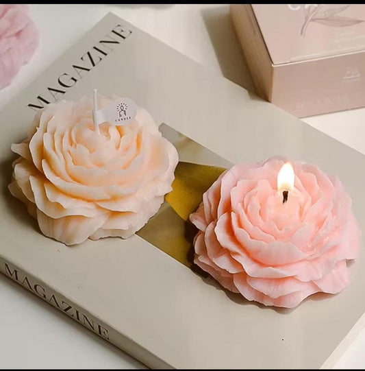 Peony Flower Shape Scented Candle