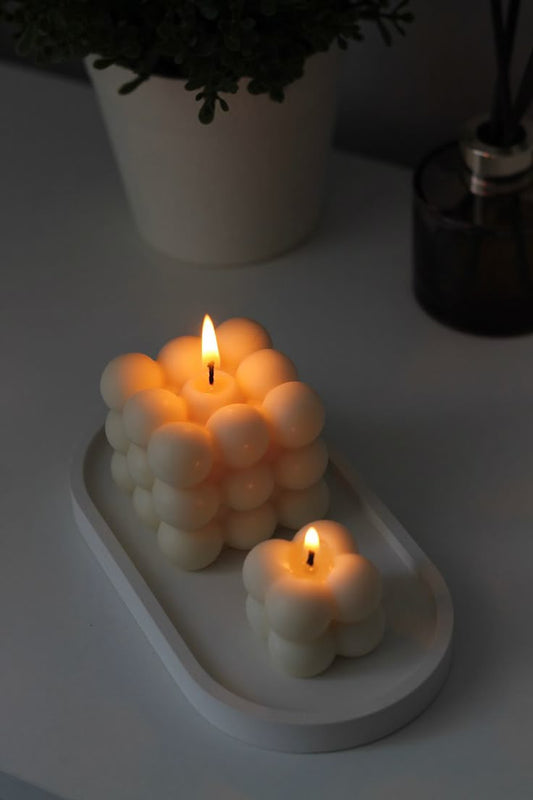 Bubble Cube Candle Pack of 4