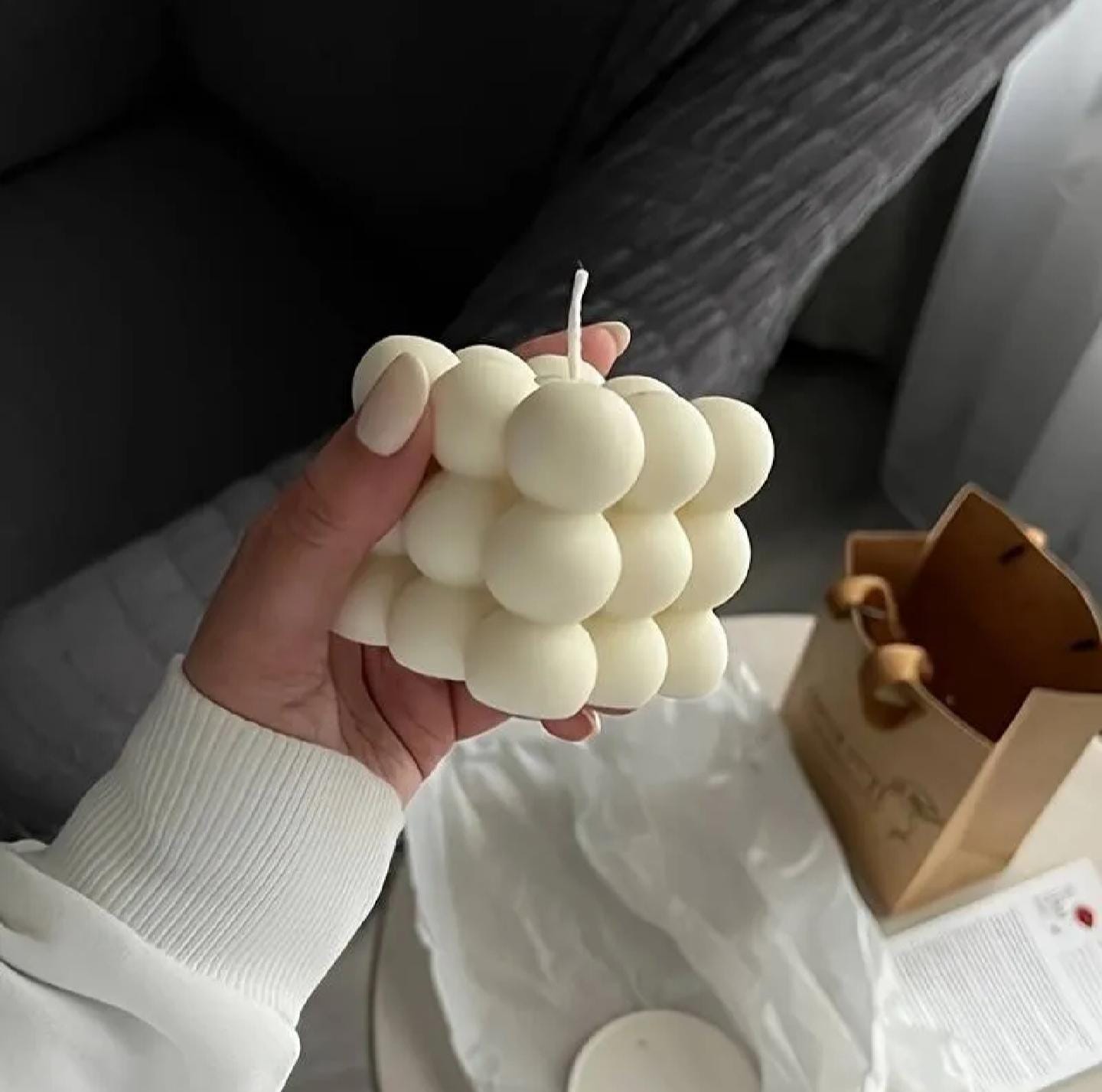 Bubble Cube Candle Pack of 4