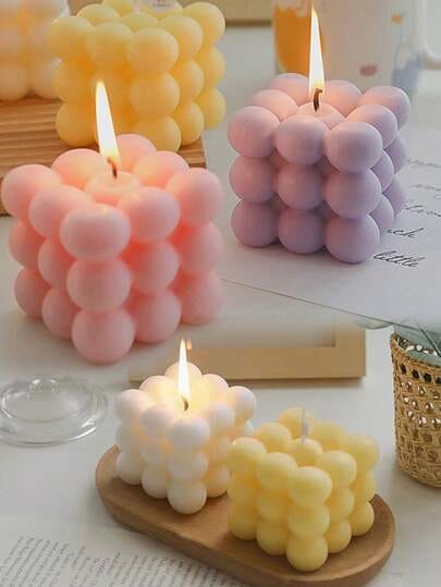 Bubble Cube Candle Pack of 4