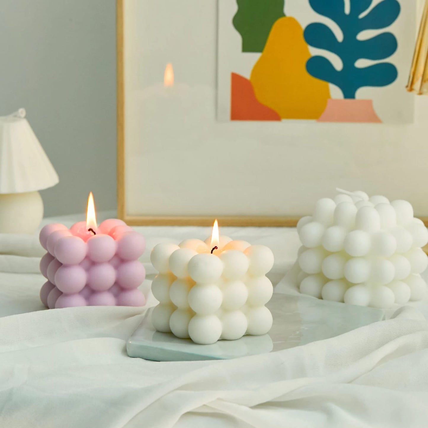 Bubble Cube Candle Pack of 4