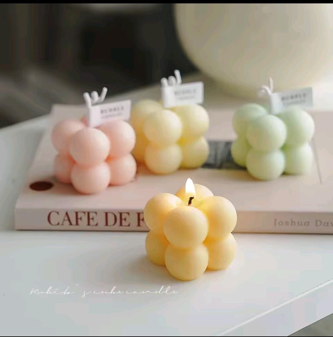 Bubble Cube Candle Pack of 4
