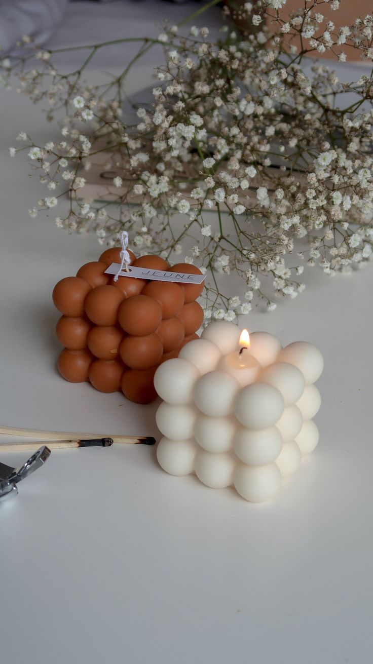 Bubble Cube Candle Pack of 4