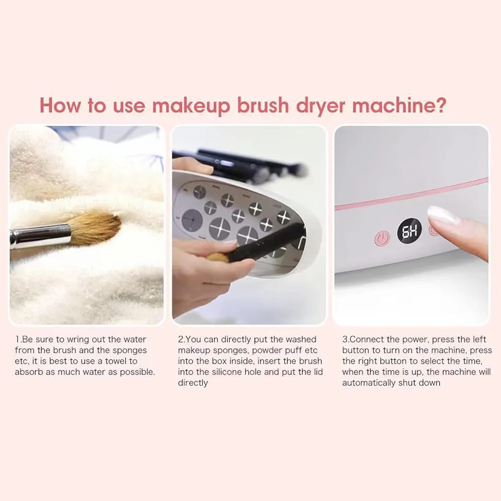 12 Pieces Electric Makeup Brush & Sponge Dryer
