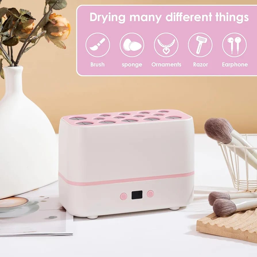 12 Pieces Electric Makeup Brush & Sponge Dryer