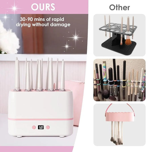 12 Pieces Electric Makeup Brush & Sponge Dryer