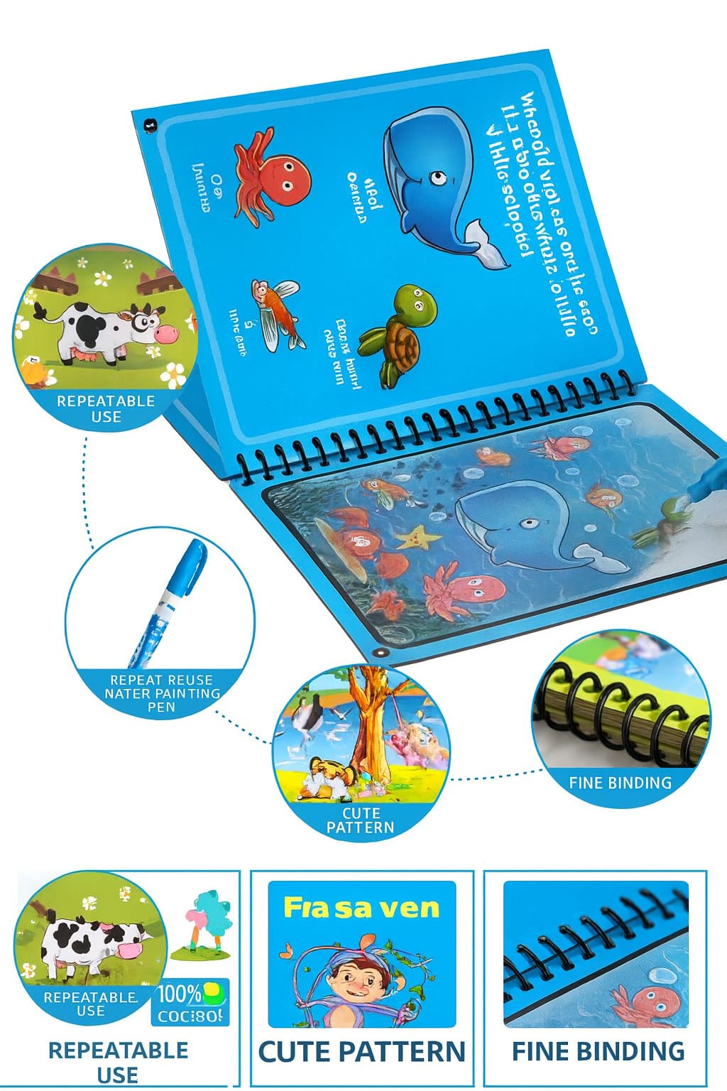 Reusable Magic Water Book for Kids
