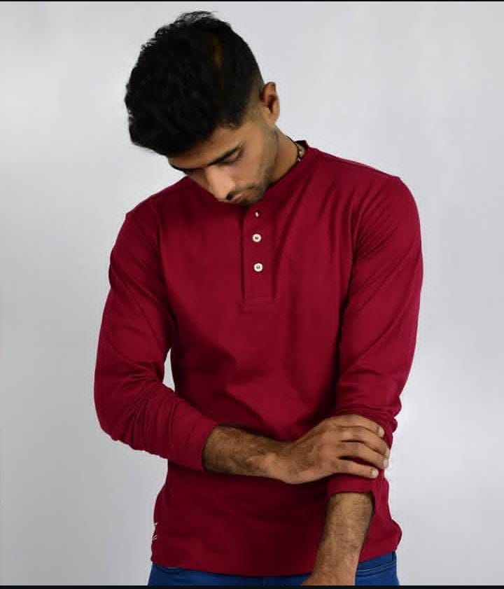 Men’s Long Sleeve Henley Shirt