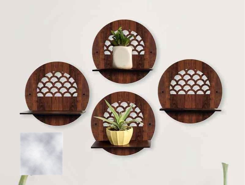 Set of 4 Decorative Wall Shelves Multiple Designs