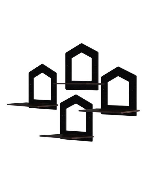 Set of 4 Decorative Wall Shelves Multiple Designs
