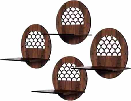 Set of 4 Decorative Wall Shelves Multiple Designs