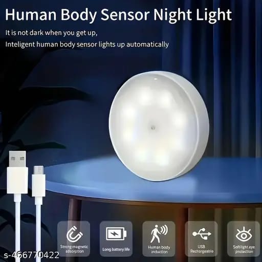 Smart Motion Sensor LED Night Light Recharge Able