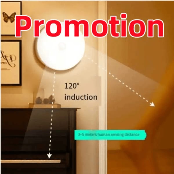 Smart Motion Sensor LED Night Light Recharge Able