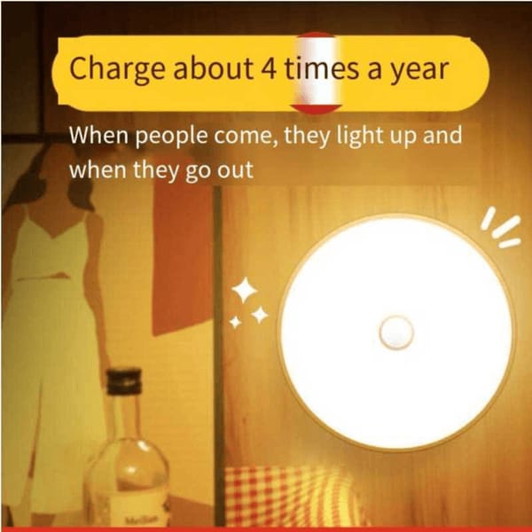 Smart Motion Sensor LED Night Light Recharge Able