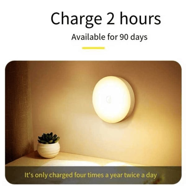 Smart Motion Sensor LED Night Light Recharge Able